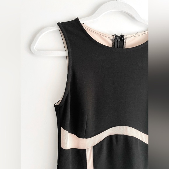 UNBRANDED Black and Nude Mesh Clubbing Dress - Picture 3 of 9